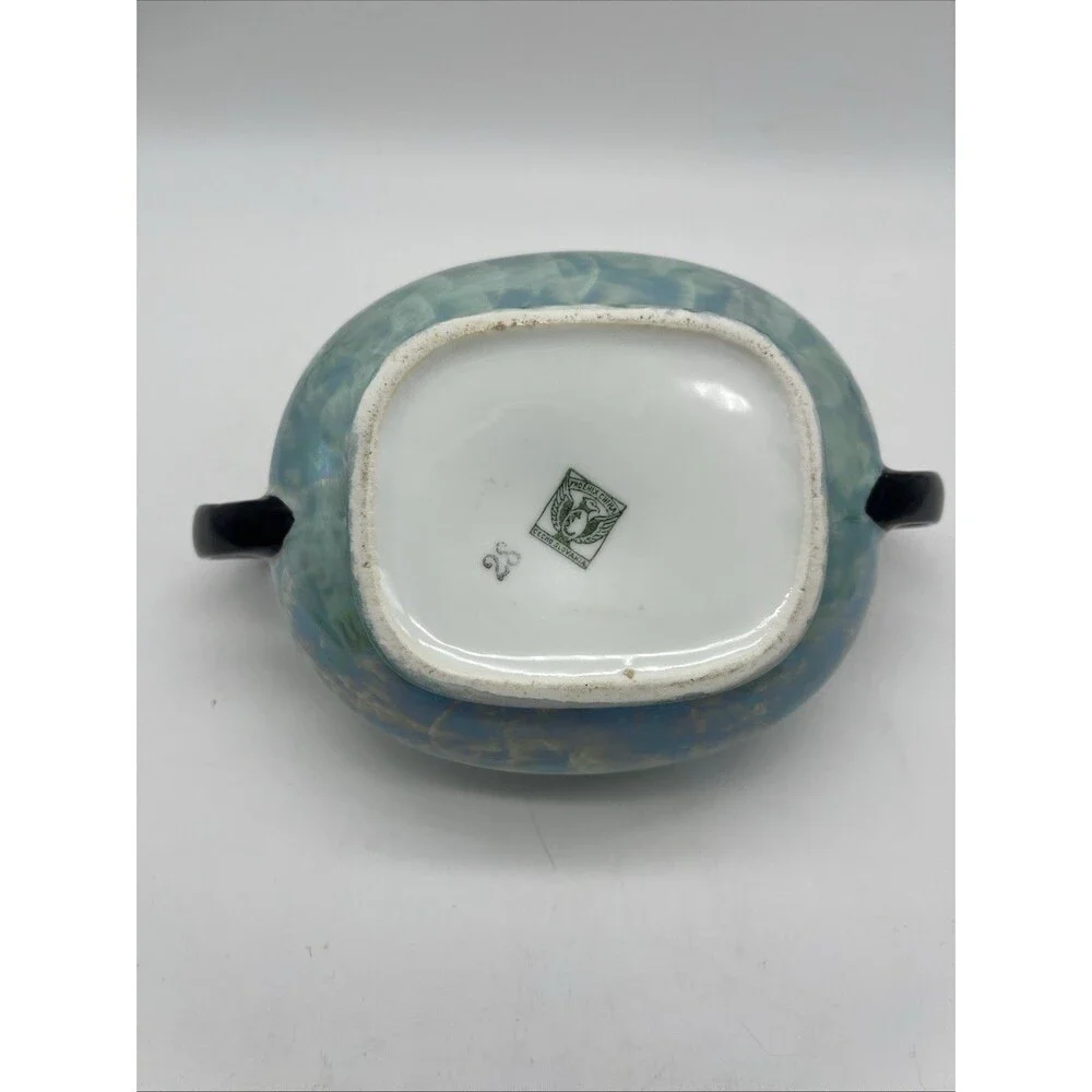 Czech Slovakia Phoenix China Lusterware Sugar Bowl, Creamer & Teapot